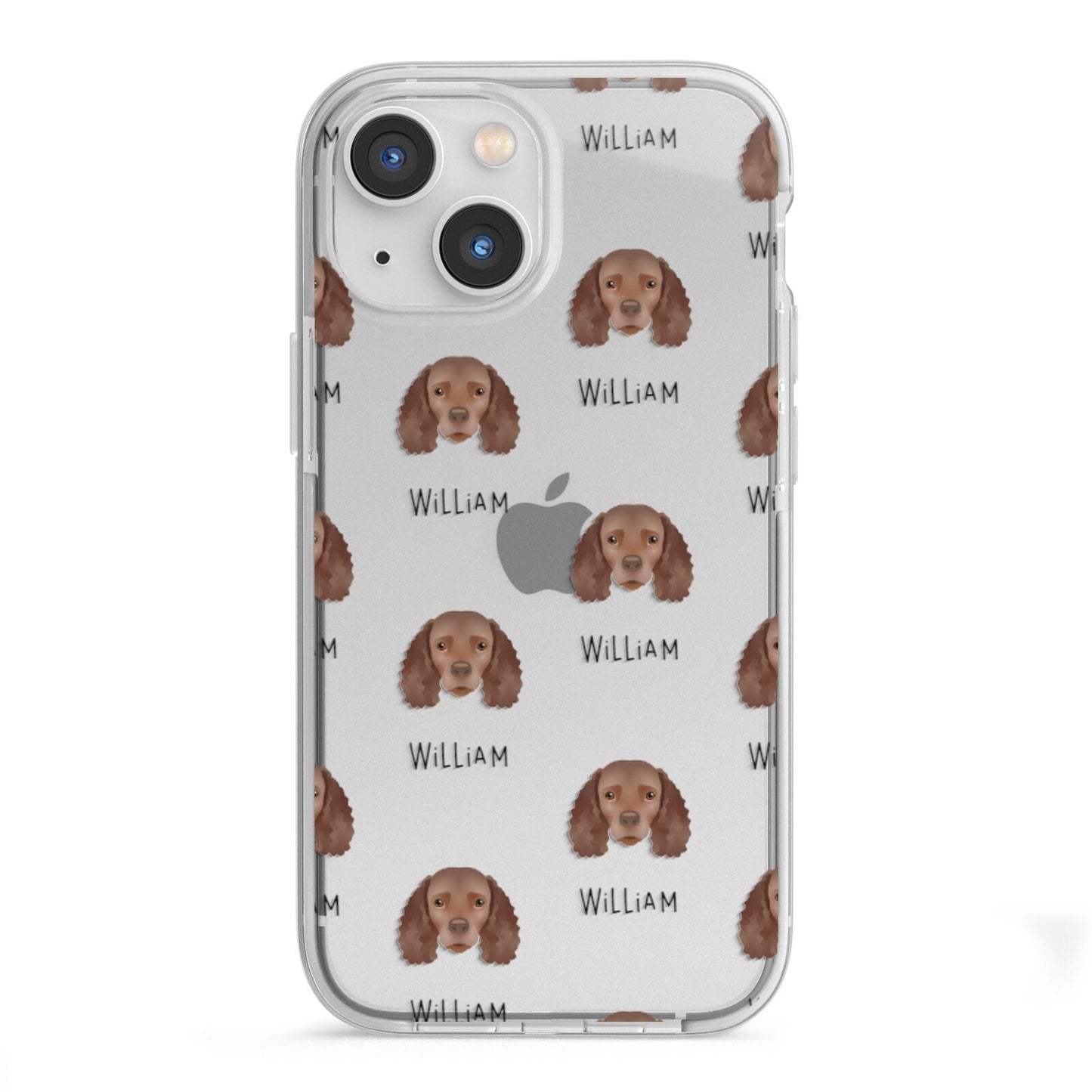 American Water Spaniel Icon with Name iPhone 13 Mini TPU Impact Case with White Edges