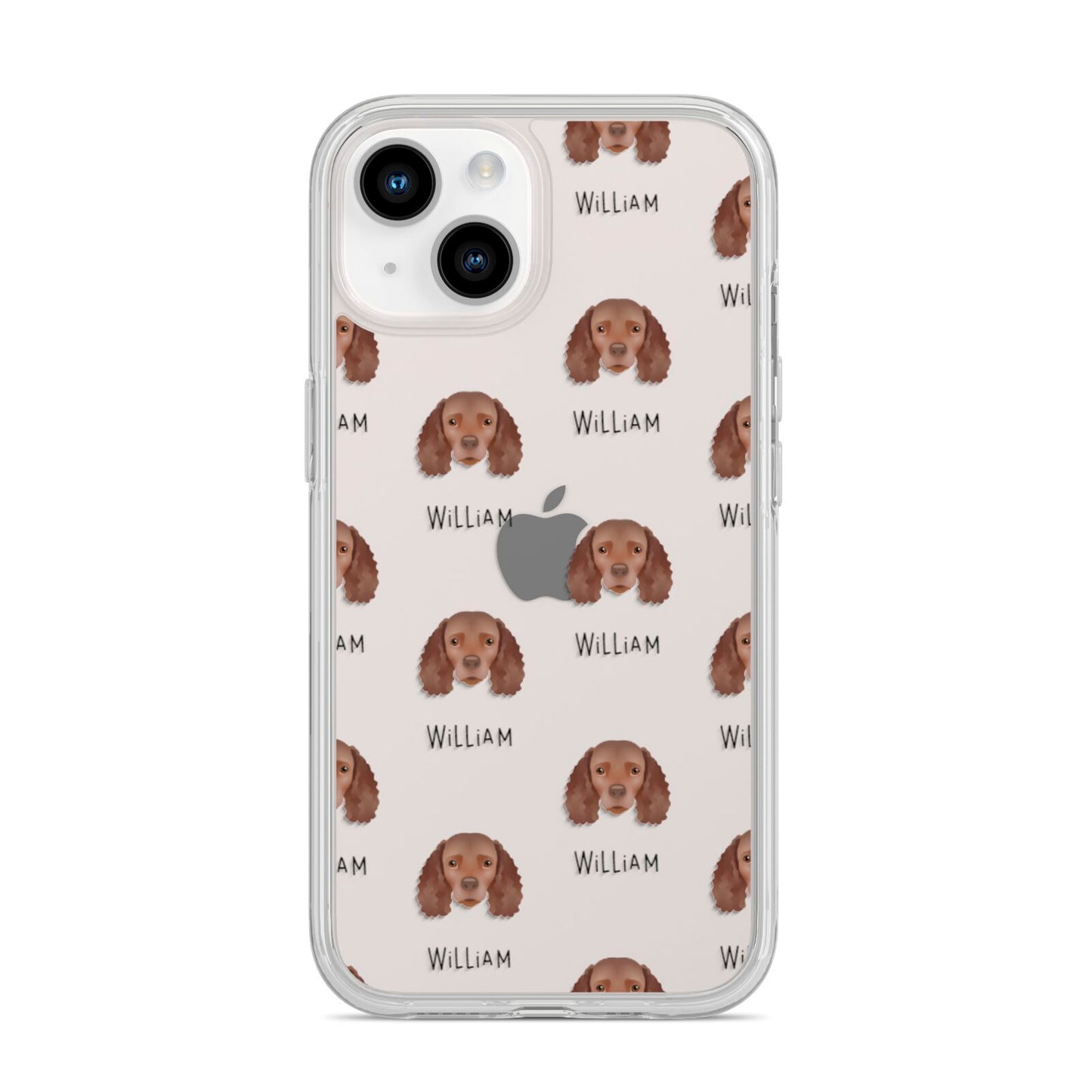 American Water Spaniel Icon with Name iPhone 14 Clear Tough Case Starlight