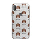American Water Spaniel Icon with Name iPhone X Bumper Case on Silver iPhone Alternative Image 1
