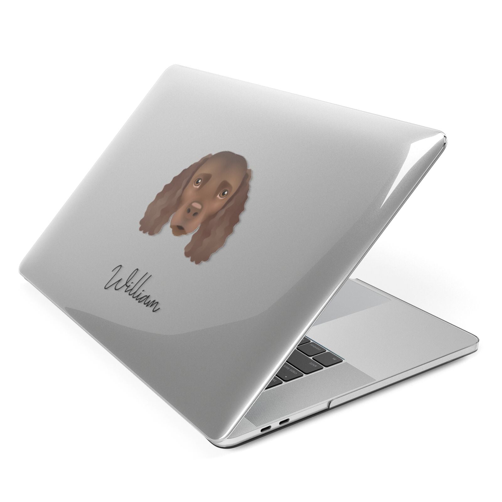 American Water Spaniel Personalised Apple MacBook Case Side View