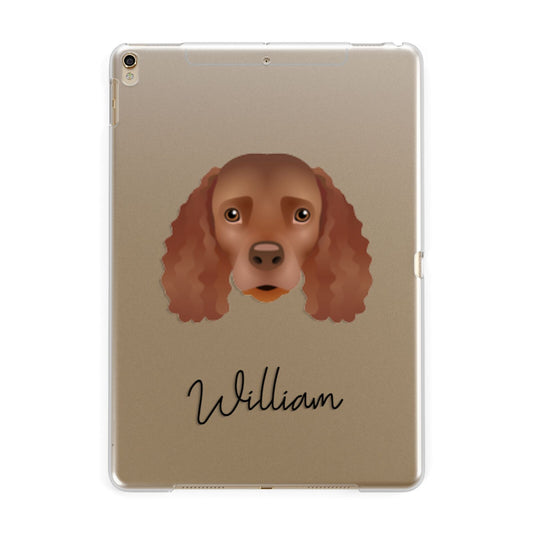 American Water Spaniel Personalised Apple iPad Gold Case