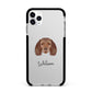 American Water Spaniel Personalised Apple iPhone 11 Pro Max in Silver with Black Impact Case