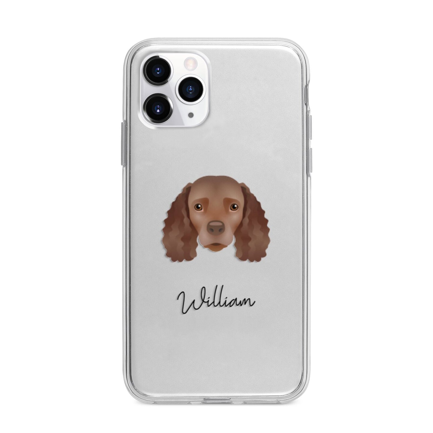 American Water Spaniel Personalised Apple iPhone 11 Pro Max in Silver with Bumper Case