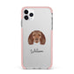 American Water Spaniel Personalised iPhone 11 Pro Max Impact Pink Edge Case