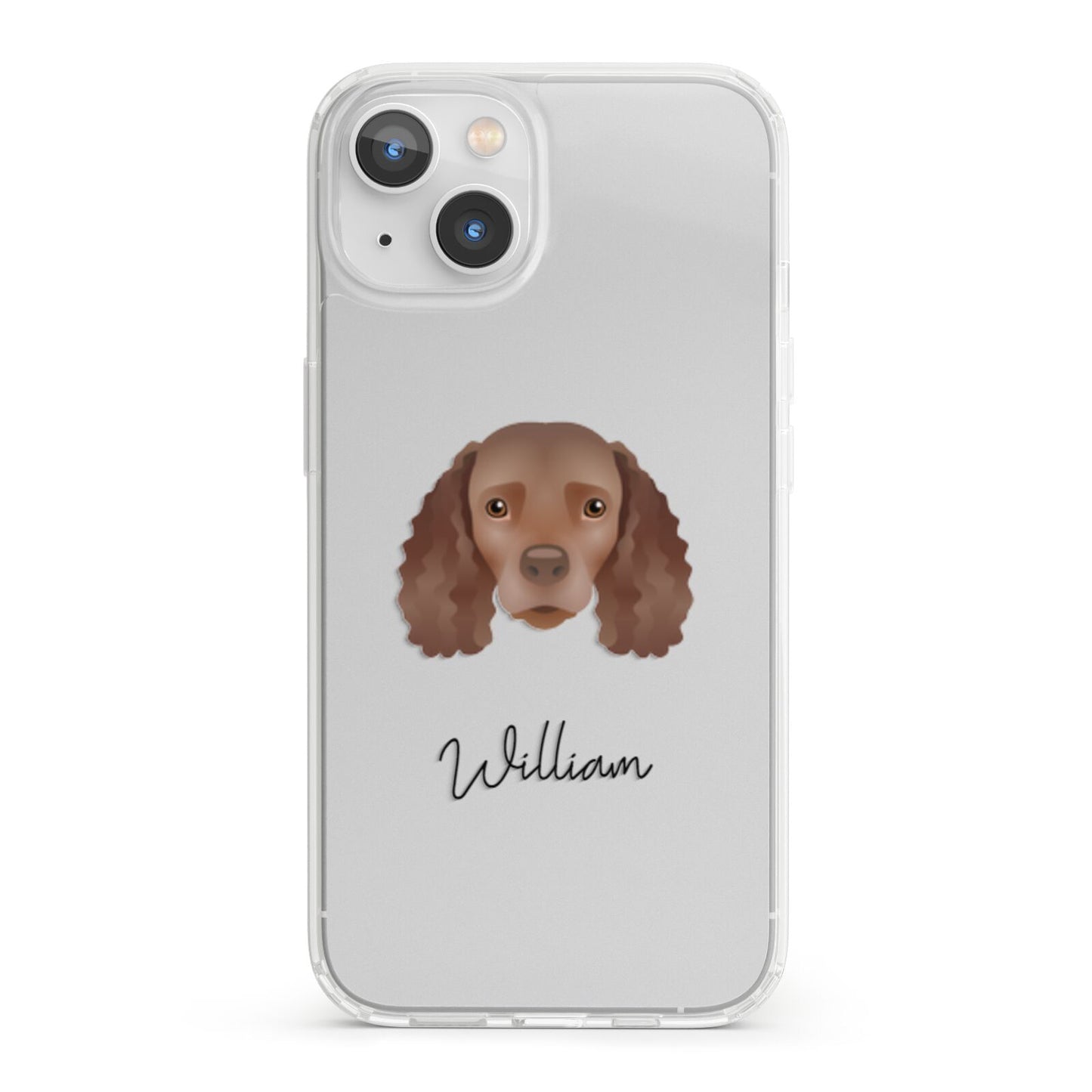 American Water Spaniel Personalised iPhone 13 Clear Bumper Case