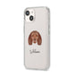 American Water Spaniel Personalised iPhone 14 Clear Tough Case Starlight Angled Image