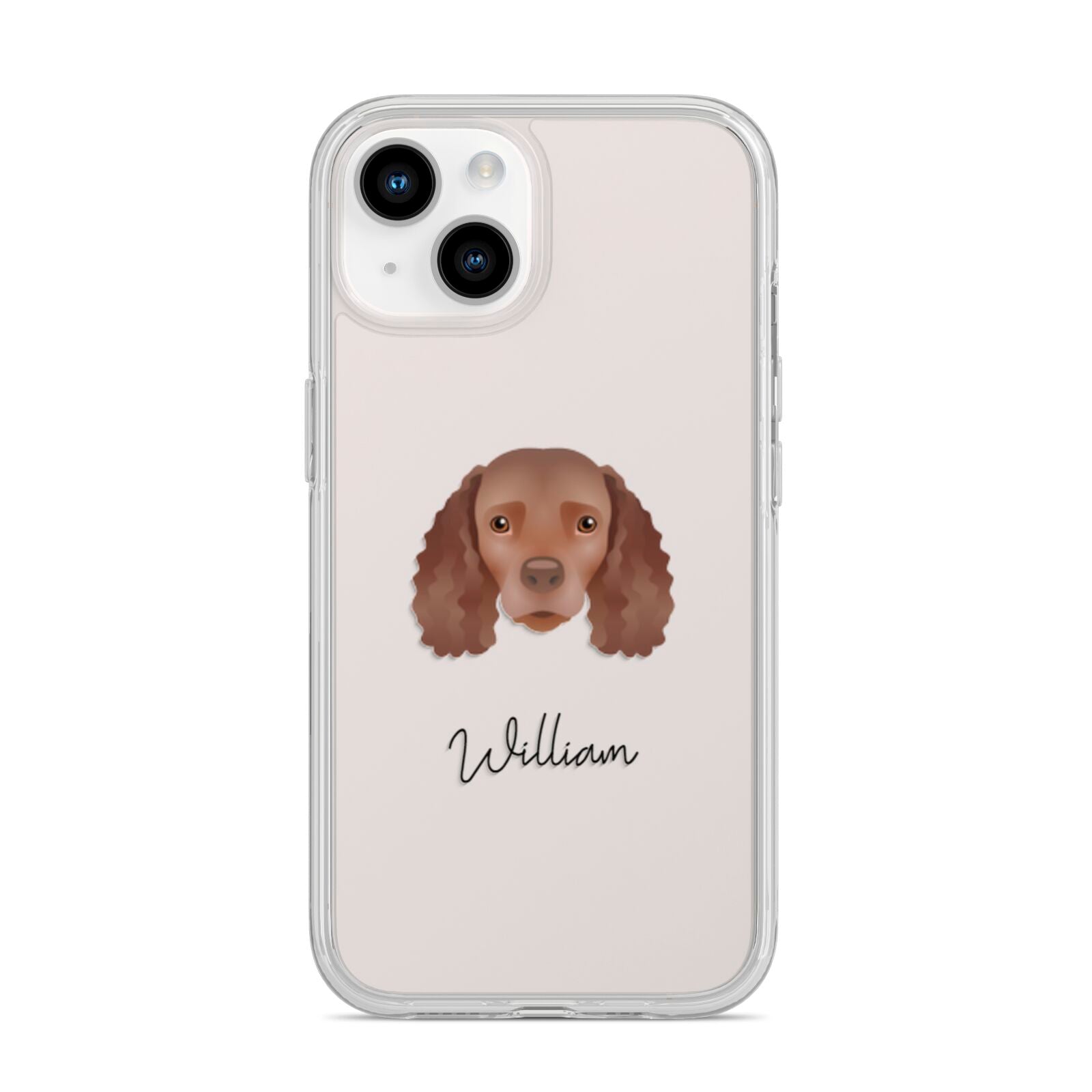 American Water Spaniel Personalised iPhone 14 Clear Tough Case Starlight