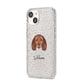 American Water Spaniel Personalised iPhone 14 Glitter Tough Case Starlight Angled Image