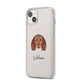 American Water Spaniel Personalised iPhone 14 Plus Clear Tough Case Starlight Angled Image