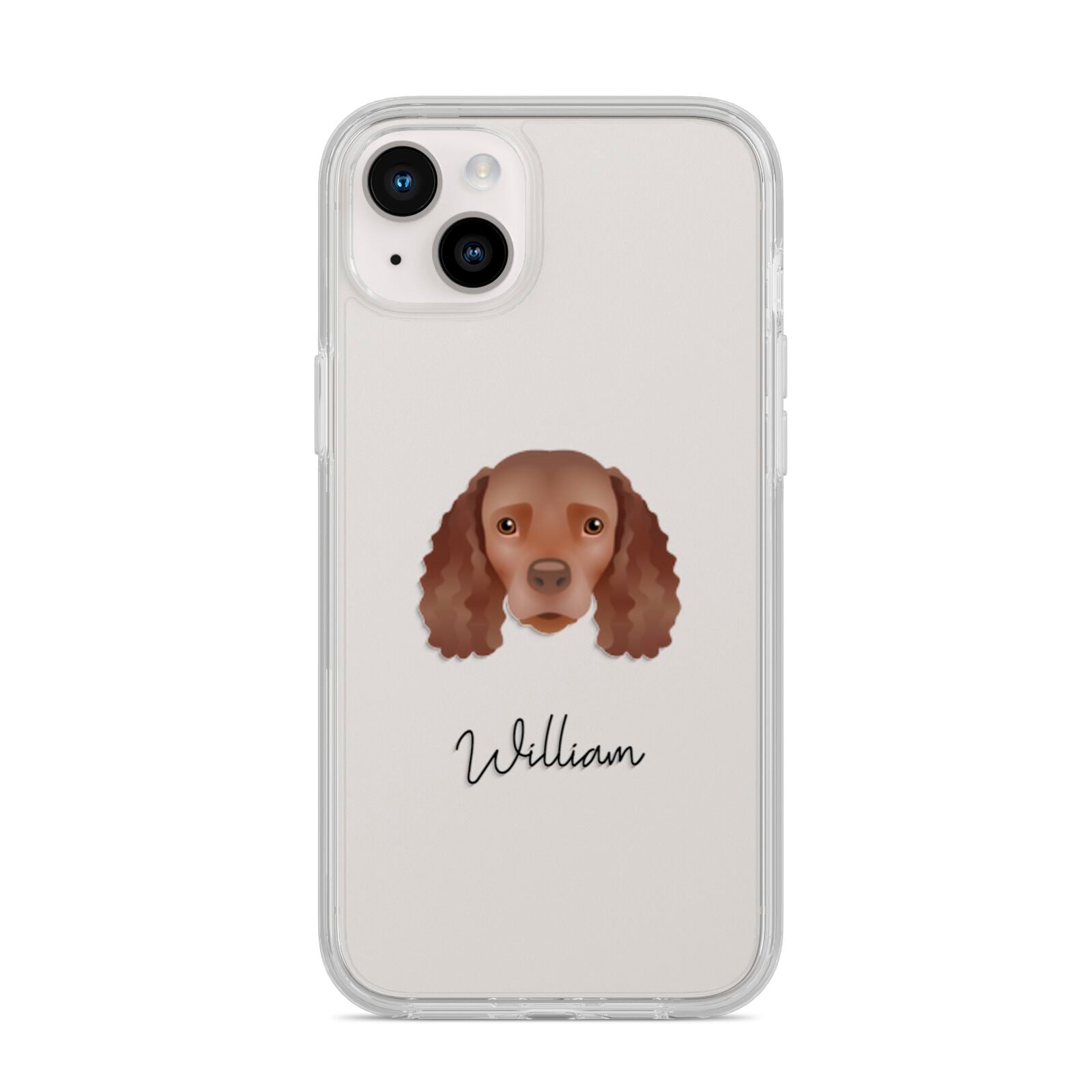 American Water Spaniel Personalised iPhone 14 Plus Clear Tough Case Starlight