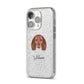 American Water Spaniel Personalised iPhone 14 Pro Glitter Tough Case Silver Angled Image