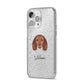 American Water Spaniel Personalised iPhone 14 Pro Max Glitter Tough Case Silver Angled Image