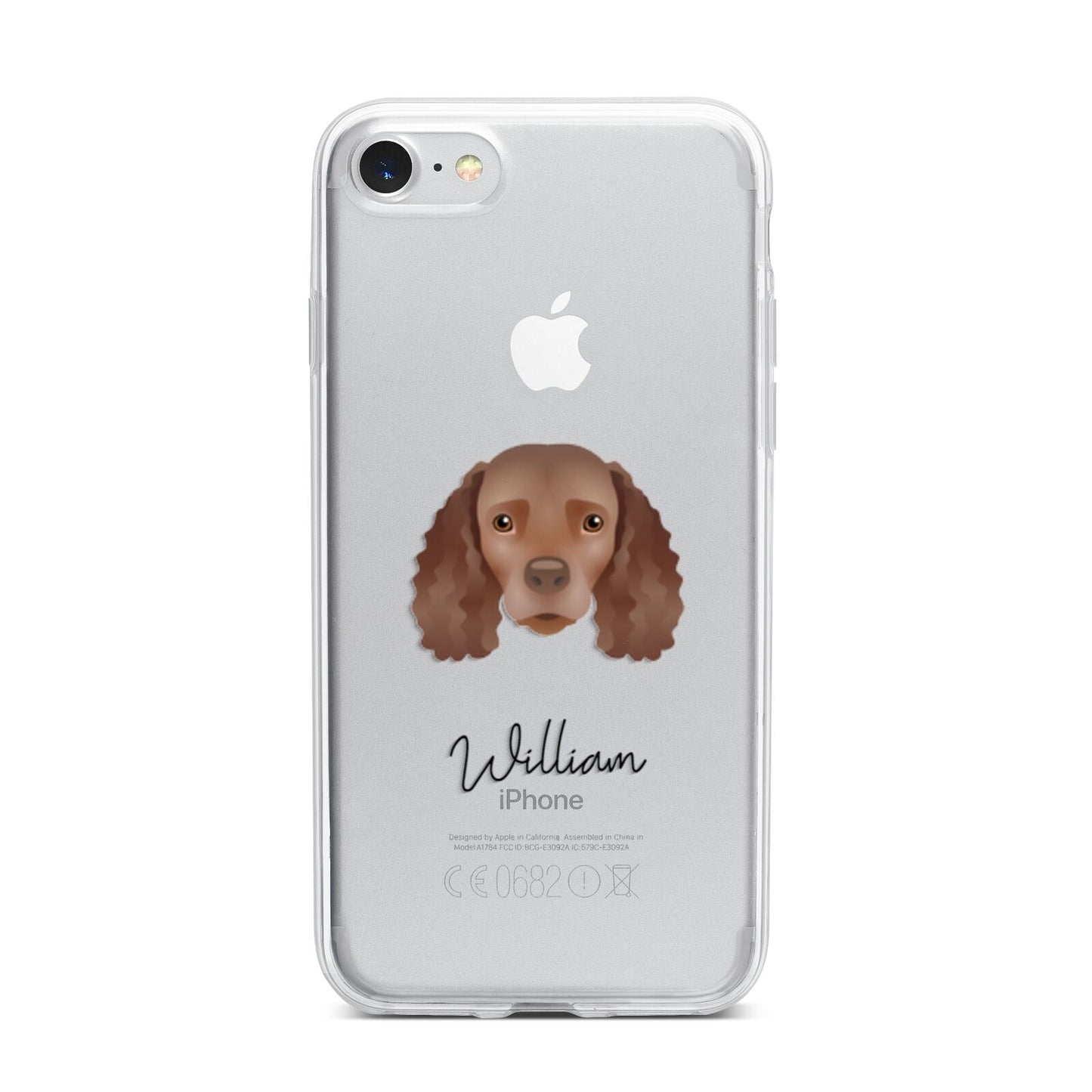 American Water Spaniel Personalised iPhone 7 Bumper Case on Silver iPhone