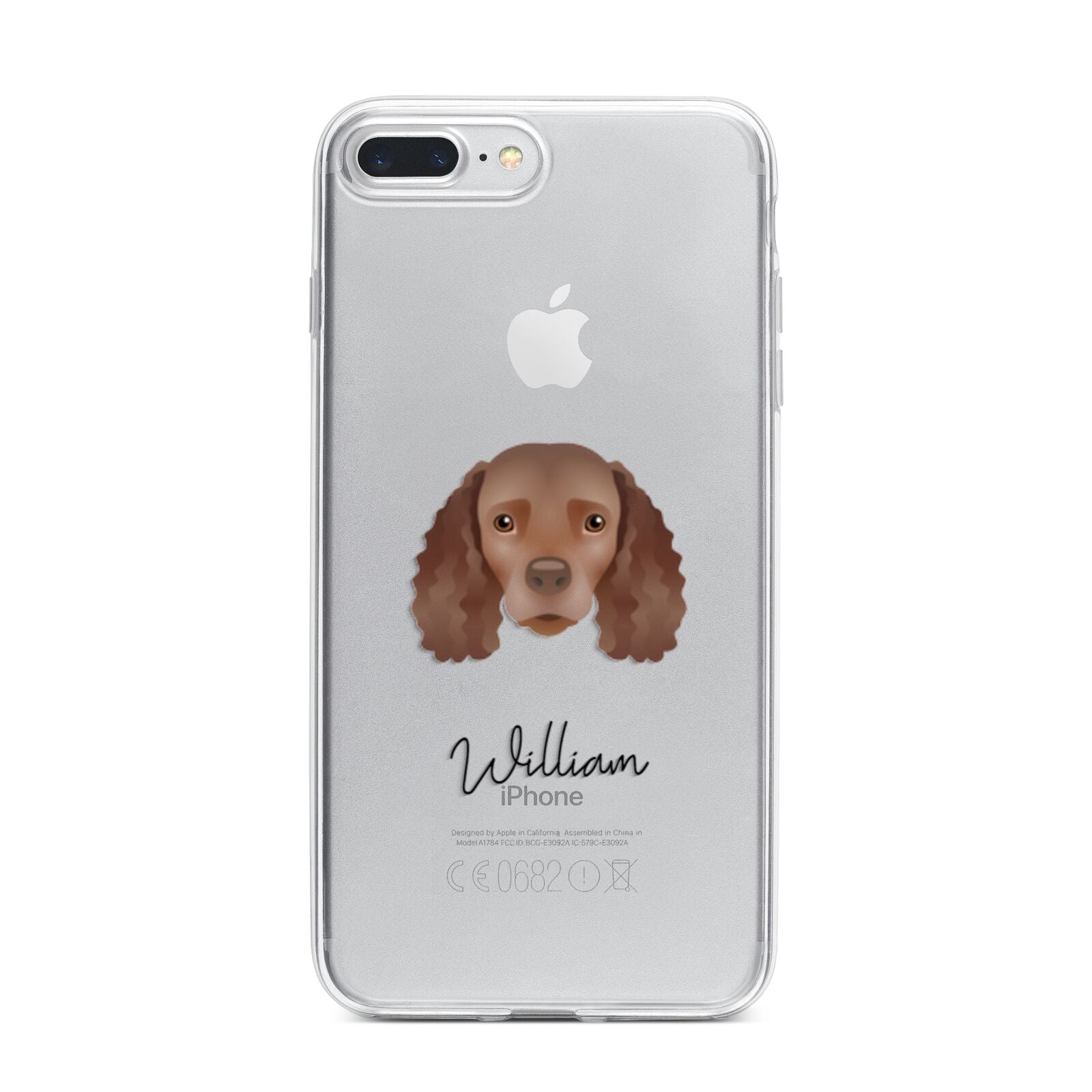 American Water Spaniel Personalised iPhone 7 Plus Bumper Case on Silver iPhone
