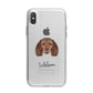 American Water Spaniel Personalised iPhone X Bumper Case on Silver iPhone Alternative Image 1