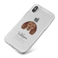 American Water Spaniel Personalised iPhone X Bumper Case on Silver iPhone