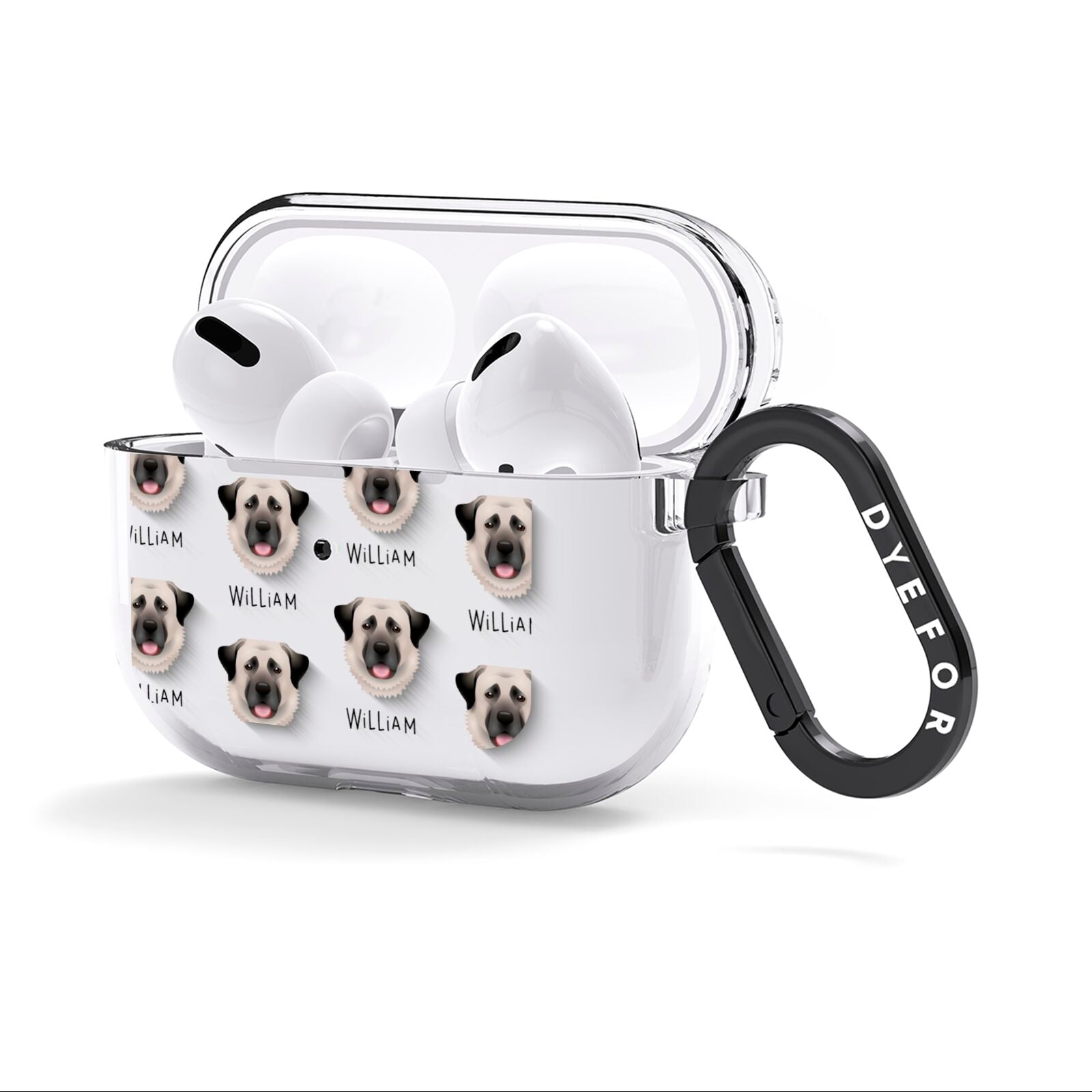 Anatolian Shepherd Dog Icon with Name AirPods Clear Case 3rd Gen Side Image