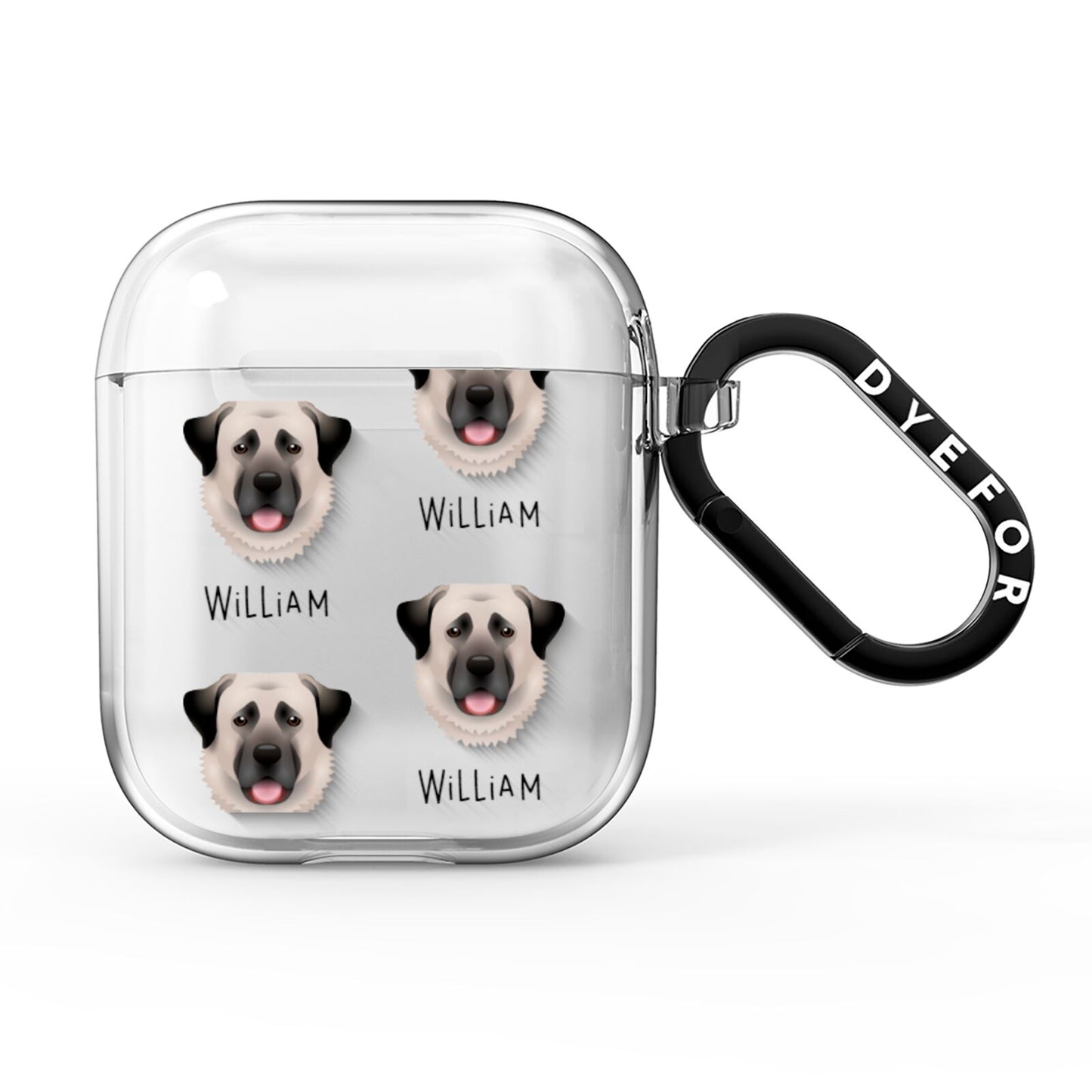 Anatolian Shepherd Dog Icon with Name AirPods Clear Case