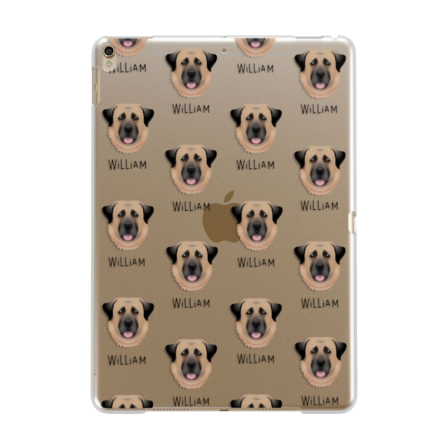 Anatolian Shepherd Dog Icon with Name Apple iPad Gold Case