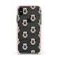 Anatolian Shepherd Dog Icon with Name Apple iPhone Xs Impact Case Pink Edge on Black Phone