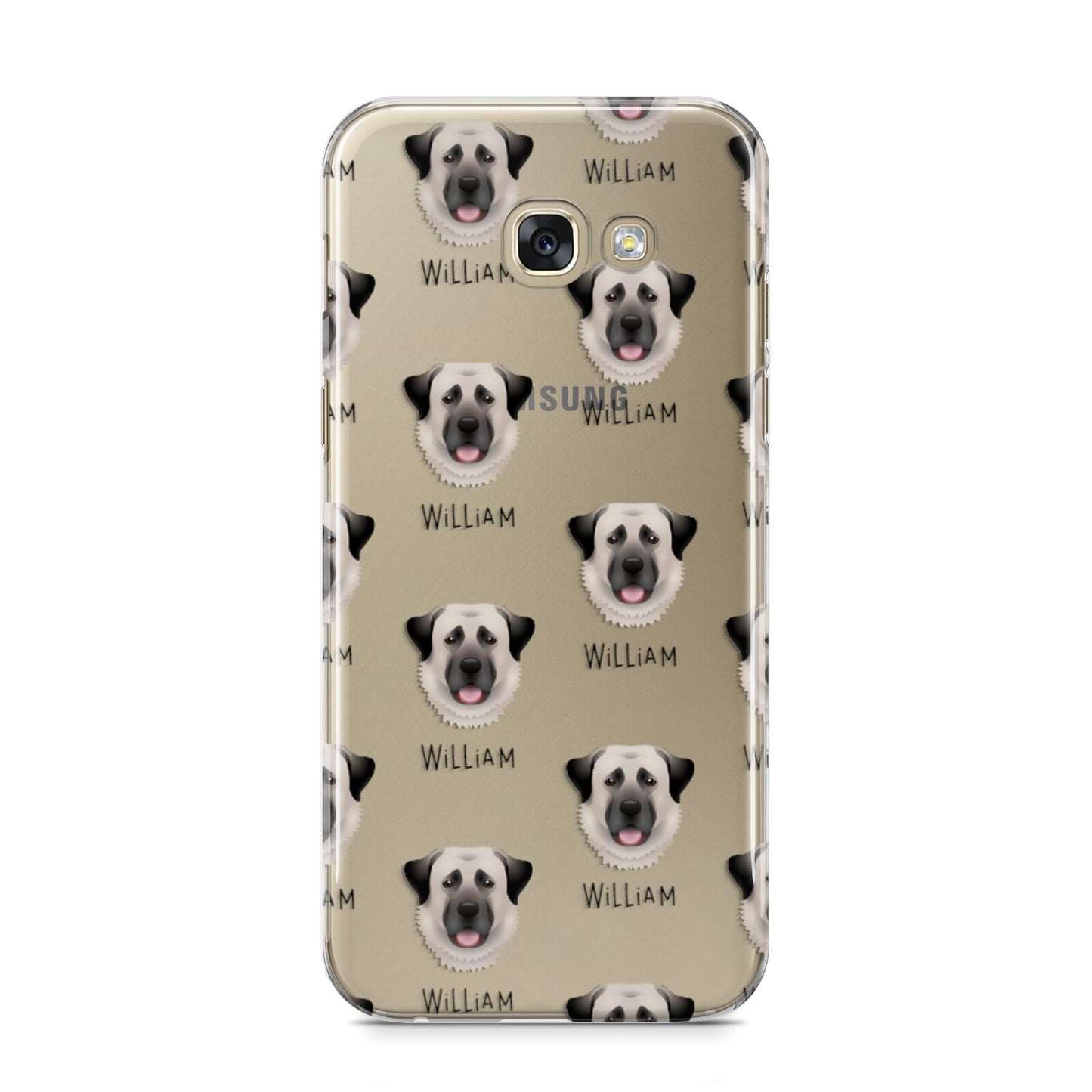 Anatolian Shepherd Dog Icon with Name Samsung Galaxy A5 2017 Case on gold phone