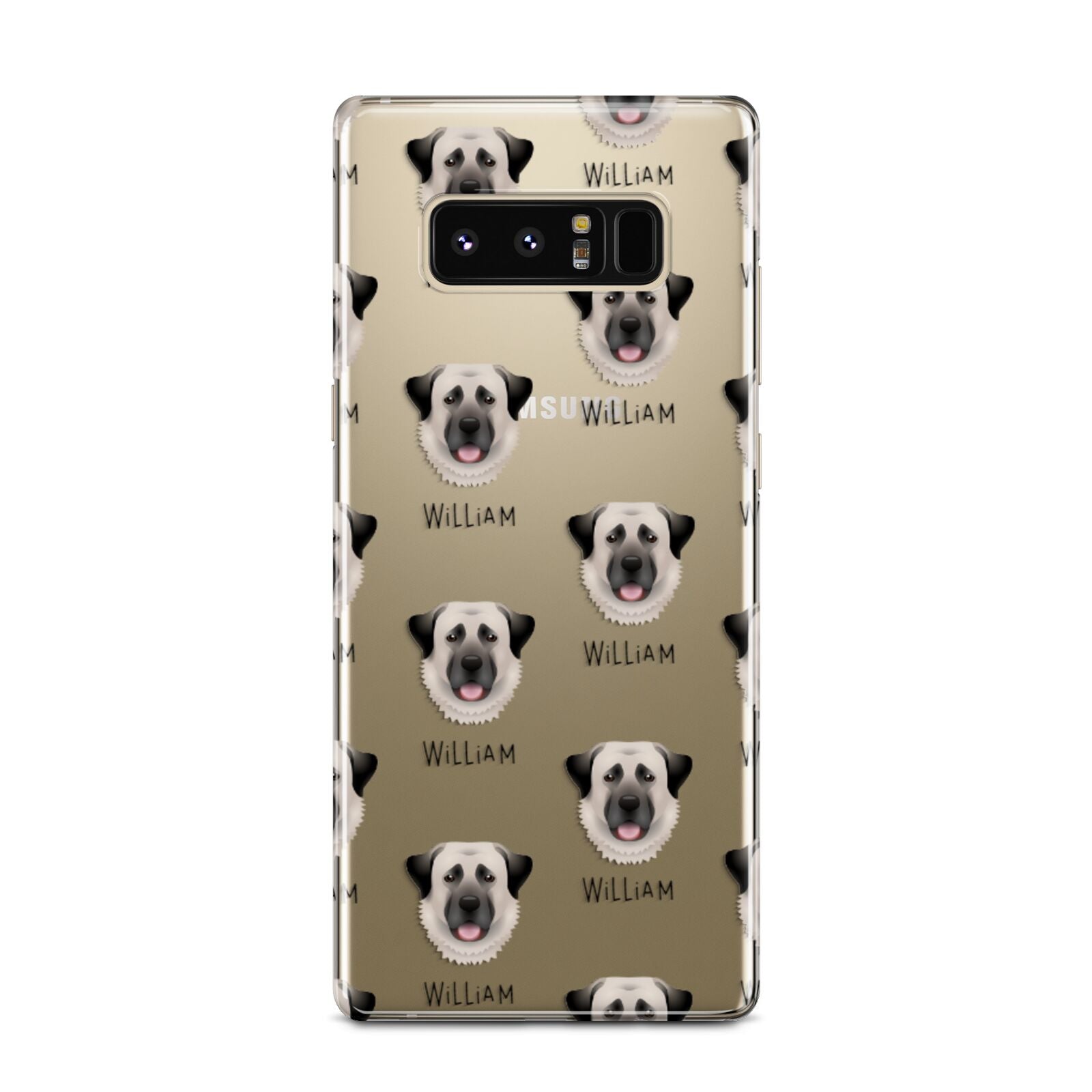 Anatolian Shepherd Dog Icon with Name Samsung Galaxy Note 8 Case