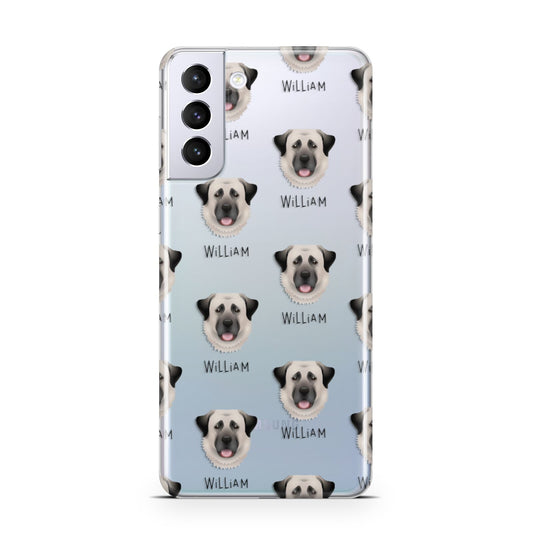 Anatolian Shepherd Dog Icon with Name Samsung S21 Plus Phone Case