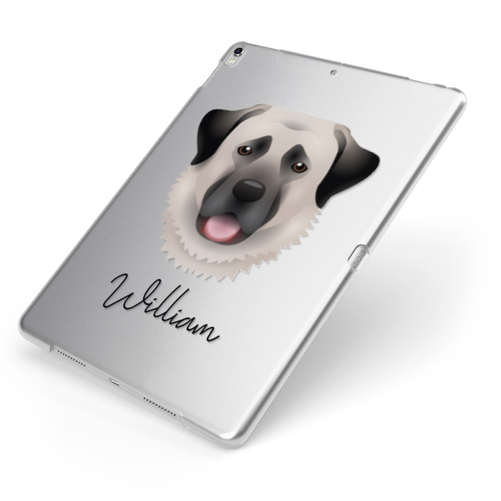 Anatolian Shepherd Dog Personalised Apple iPad Case on Silver iPad Side View
