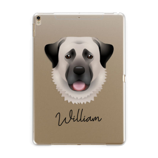 Anatolian Shepherd Dog Personalised Apple iPad Gold Case