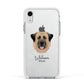 Anatolian Shepherd Dog Personalised Apple iPhone XR Impact Case White Edge on Silver Phone