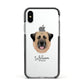 Anatolian Shepherd Dog Personalised Apple iPhone Xs Impact Case Black Edge on Silver Phone