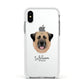 Anatolian Shepherd Dog Personalised Apple iPhone Xs Impact Case White Edge on Silver Phone