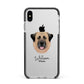Anatolian Shepherd Dog Personalised Apple iPhone Xs Max Impact Case Black Edge on Silver Phone
