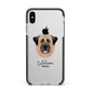 Anatolian Shepherd Dog Personalised Apple iPhone Xs Max Impact Case Black Edge on Silver Phone