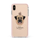 Anatolian Shepherd Dog Personalised Apple iPhone Xs Max Impact Case Pink Edge on Gold Phone