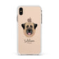 Anatolian Shepherd Dog Personalised Apple iPhone Xs Max Impact Case White Edge on Gold Phone