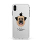 Anatolian Shepherd Dog Personalised Apple iPhone Xs Max Impact Case White Edge on Silver Phone