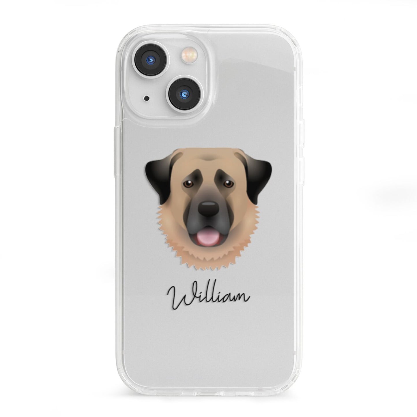 Anatolian Shepherd Dog Personalised iPhone 13 Mini Clear Bumper Case