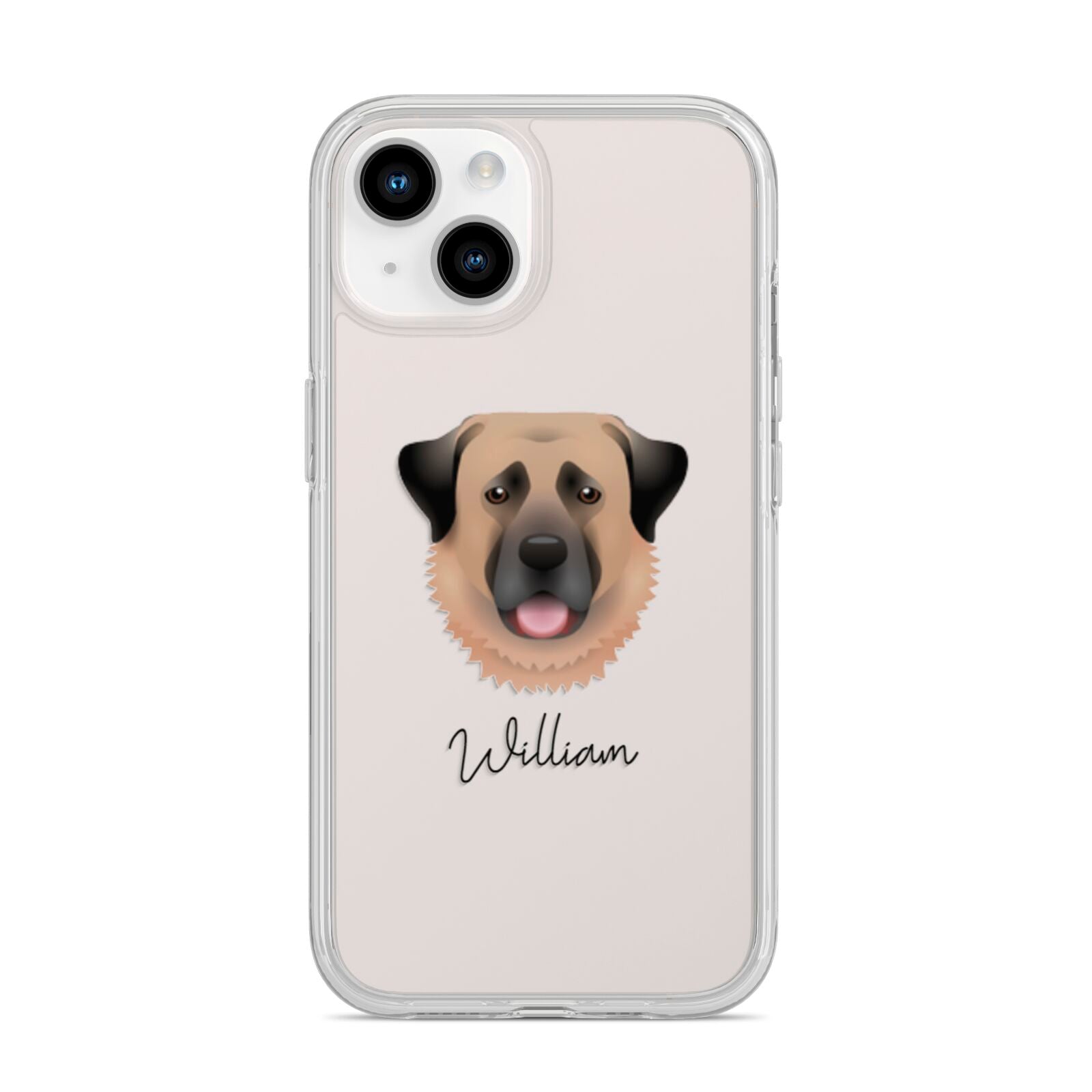 Anatolian Shepherd Dog Personalised iPhone 14 Clear Tough Case Starlight