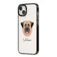 Anatolian Shepherd Dog Personalised iPhone 14 Plus Black Impact Case Side Angle on Silver phone