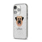 Anatolian Shepherd Dog Personalised iPhone 14 Pro Glitter Tough Case Silver Angled Image