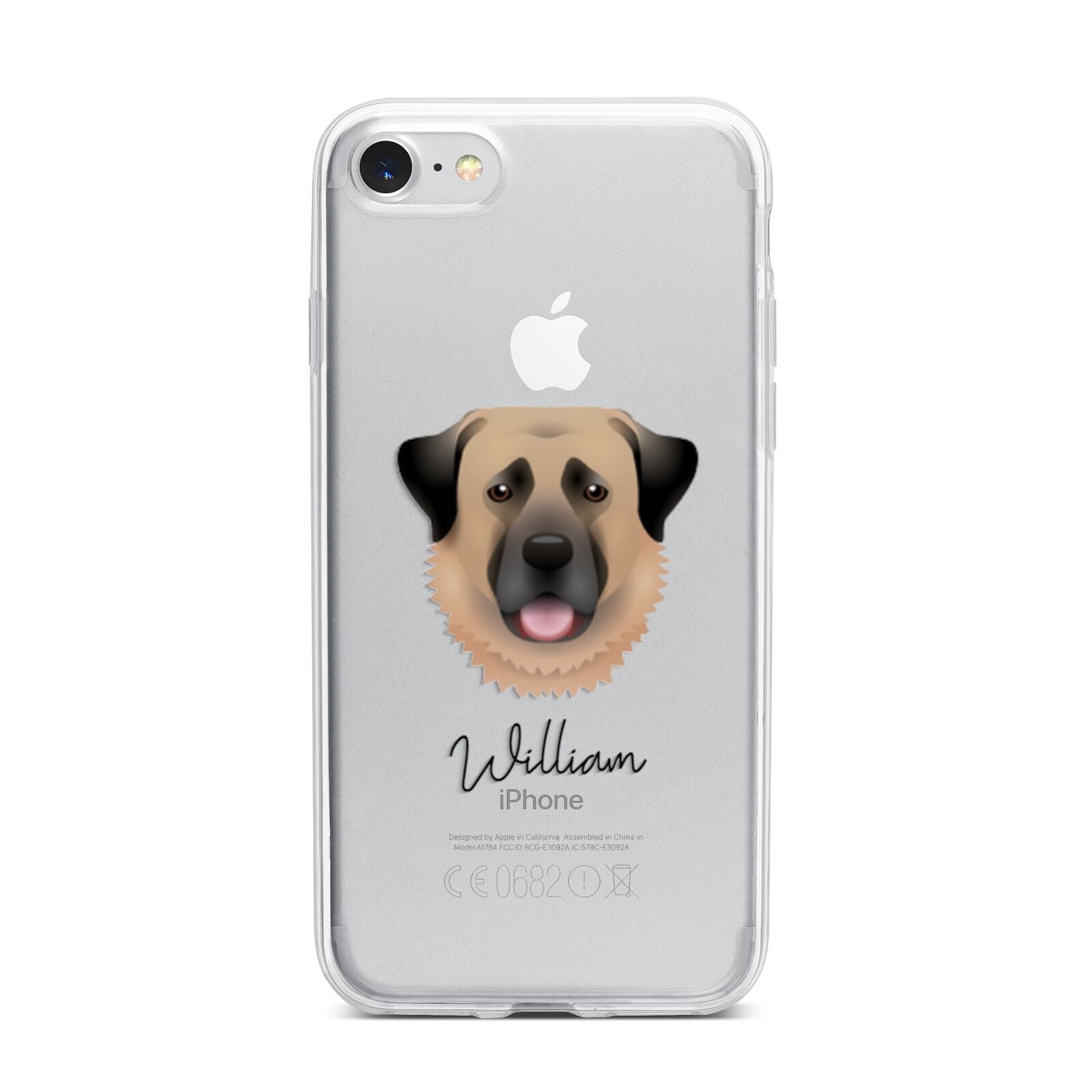 Anatolian Shepherd Dog Personalised iPhone 7 Bumper Case on Silver iPhone