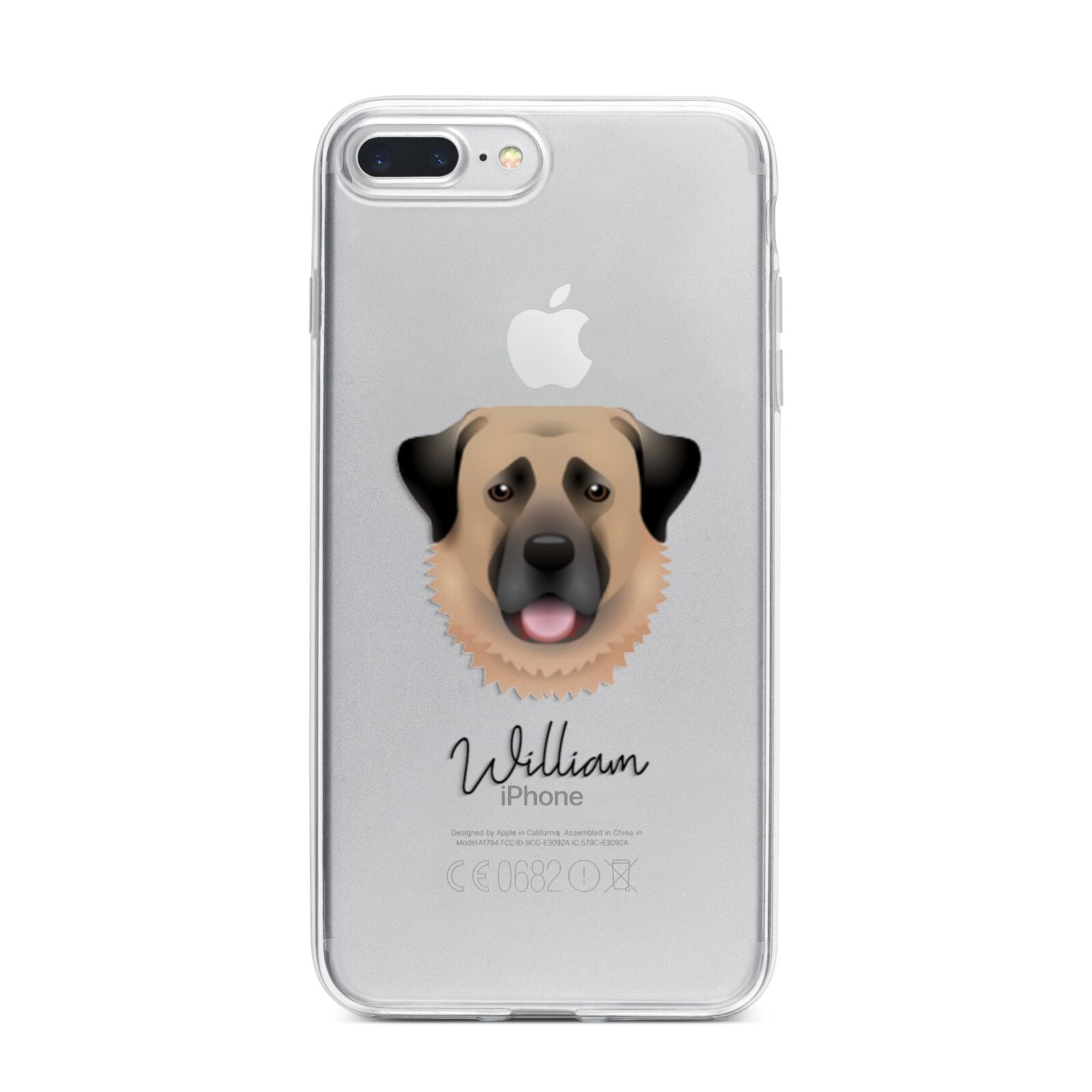 Anatolian Shepherd Dog Personalised iPhone 7 Plus Bumper Case on Silver iPhone