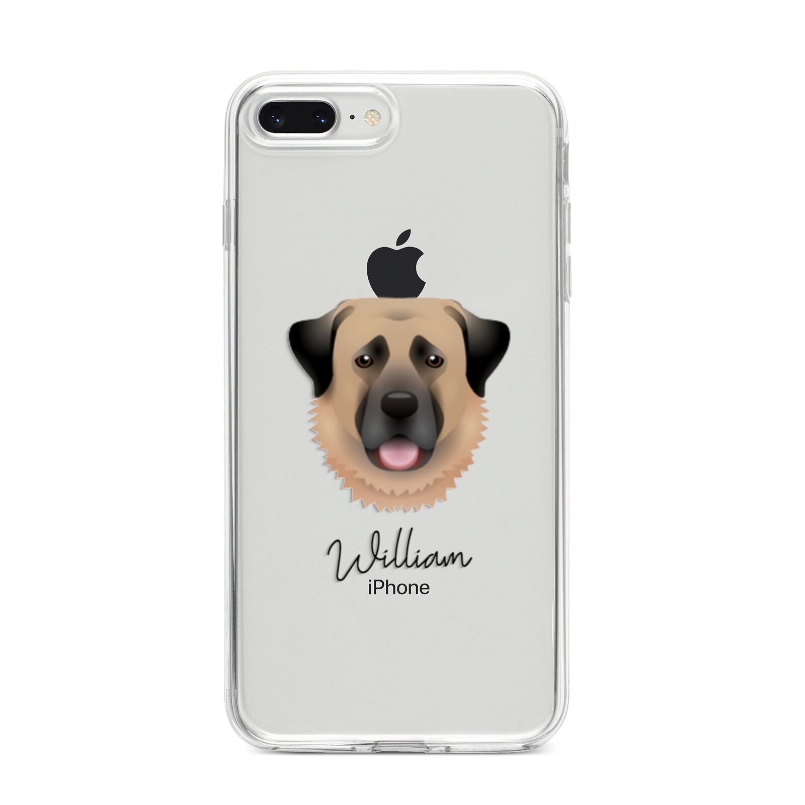 Anatolian Shepherd Dog Personalised iPhone 8 Plus Bumper Case on Silver iPhone