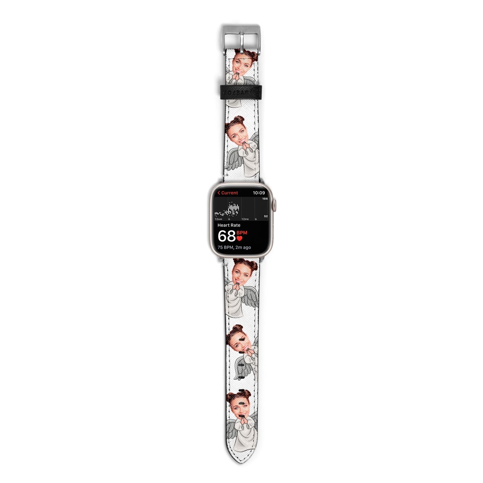 Angel Photo Face Apple Watch Strap Size 38mm with Silver Hardware