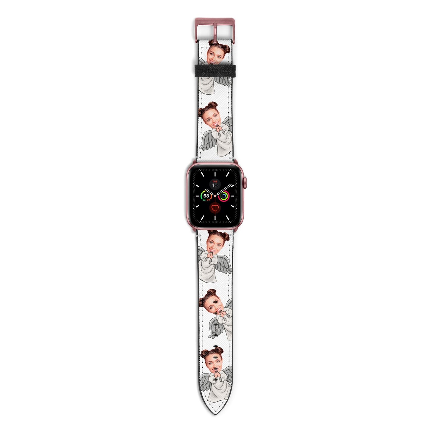 Angel Photo Face Apple Watch Strap with Rose Gold Hardware