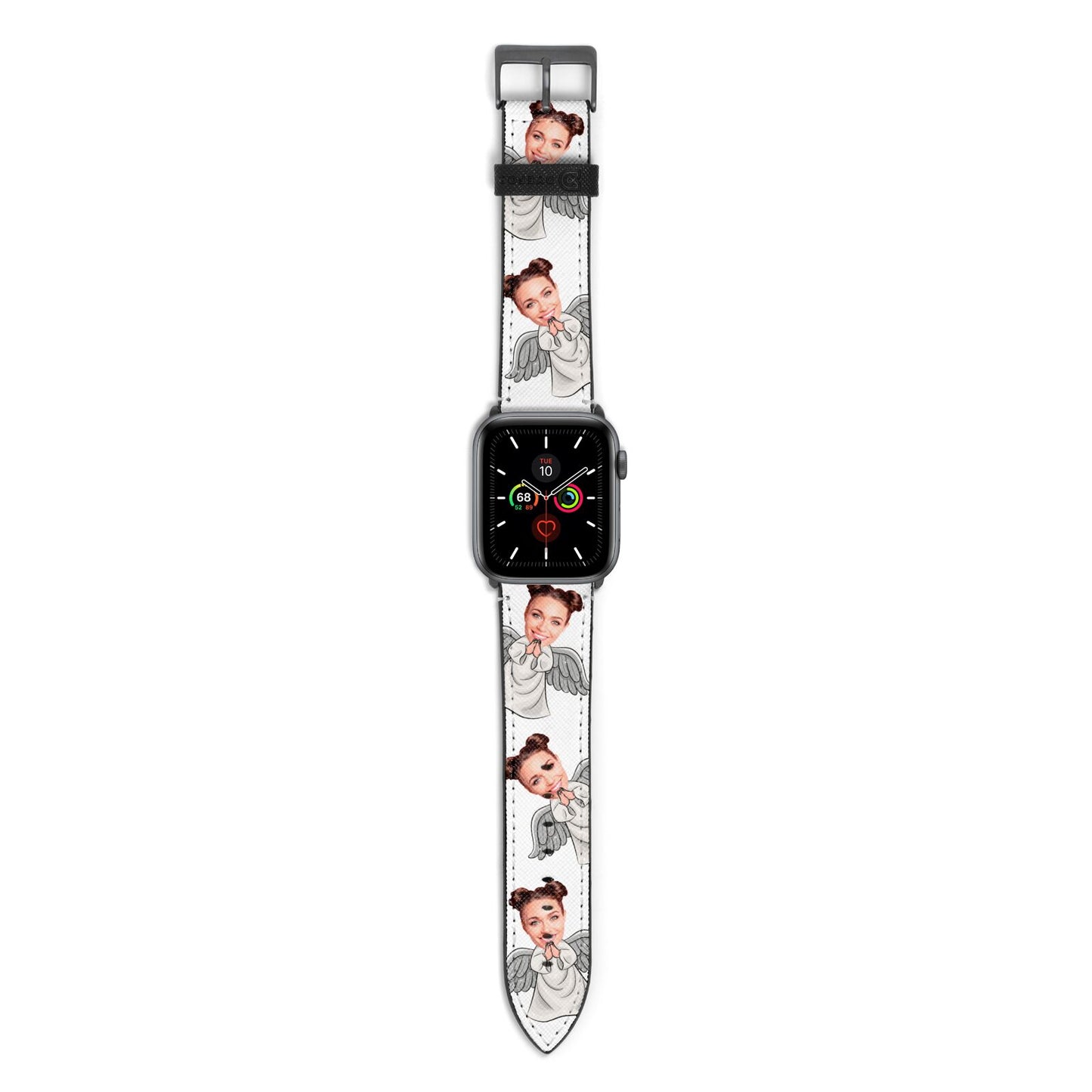Angel Photo Face Apple Watch Strap with Space Grey Hardware