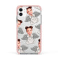 Angel Photo Face Apple iPhone 11 in White with Pink Impact Case