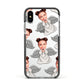 Angel Photo Face Apple iPhone Xs Impact Case Black Edge on Silver Phone