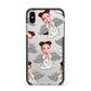 Angel Photo Face Apple iPhone Xs Max Impact Case Black Edge on Silver Phone